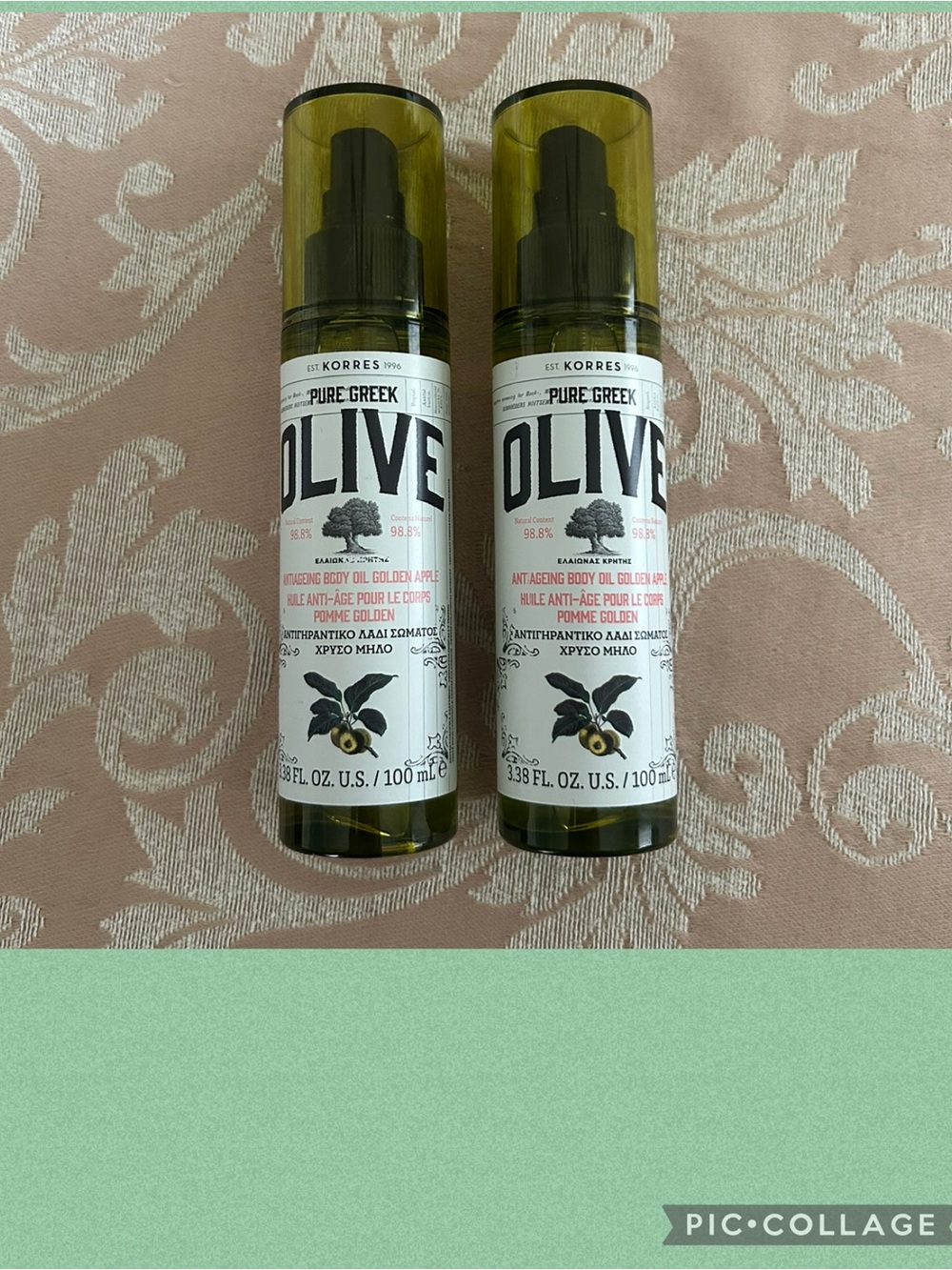 2 Korres apple body oil sprays